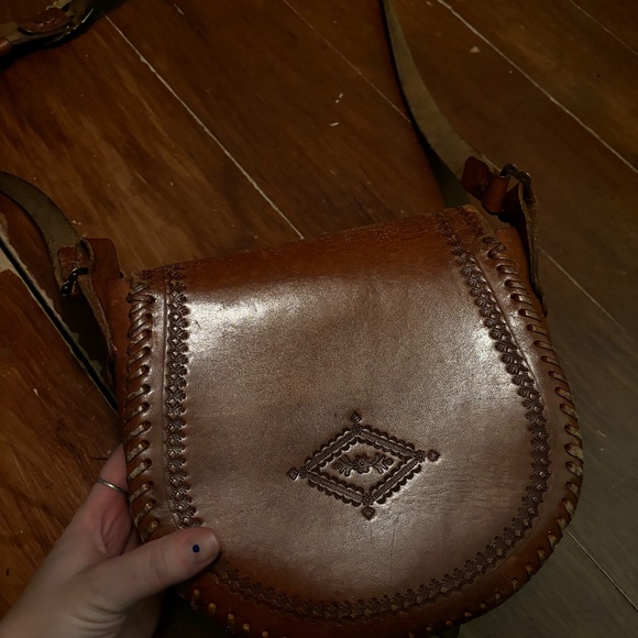 Vintage Leather Bag / Mexican Made - Picture 5 of 8